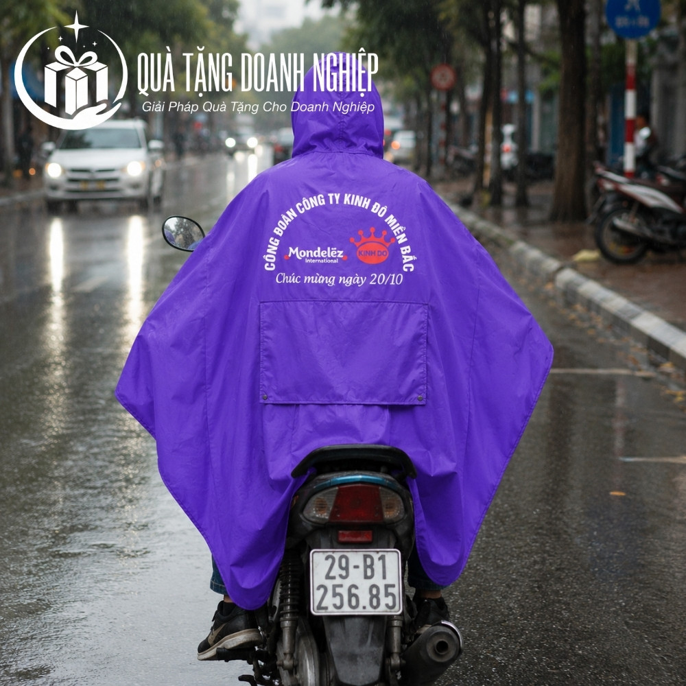 Áo mưa in logo