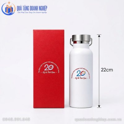 Bản vẽ kích thước chi tiết của bình giữ nhiệt cao 22cm dung tích 500ml