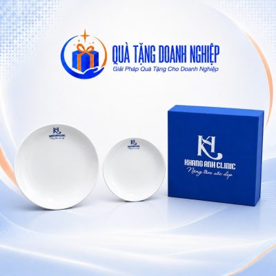 Bộ 2 Đĩa Sứ Trắng Cao Cấp In Logo Kèm Hộp Quà Sang Trọng - Ảnh đại diện