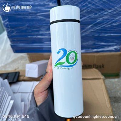 Bộ Quà Tặng Giftset Bình Giữ Nhiệt Trắng & Bút Ký In Logo Quà Tặng Doanh Nghiệp