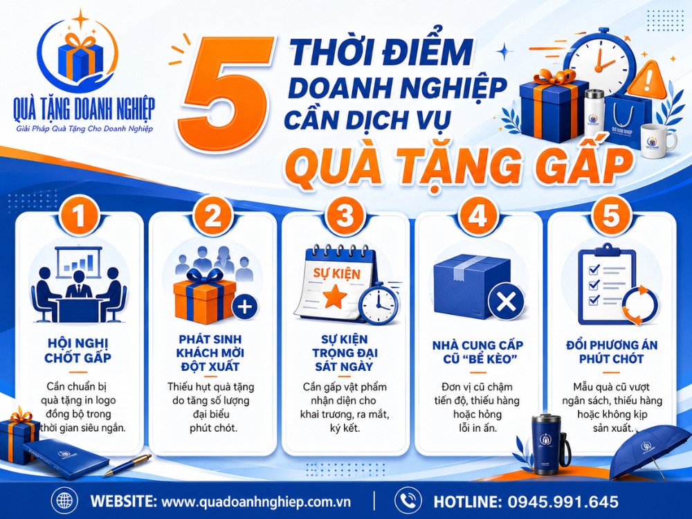 5 thời điểm doanh nghiệp cần đến dịch vụ quà tặng gấp