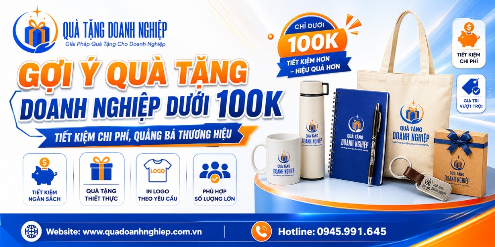 Quà tặng doanh nghiệp in logo dưới 100k 