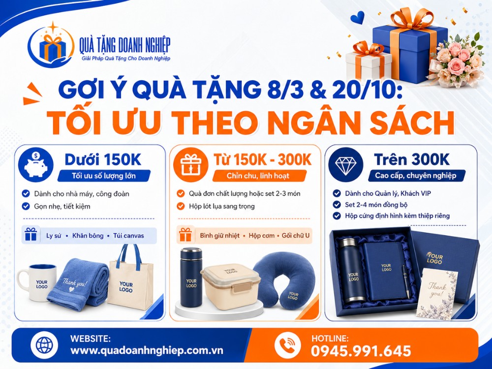 Gợi ý quà 8/3, 20/10 theo ngân sách