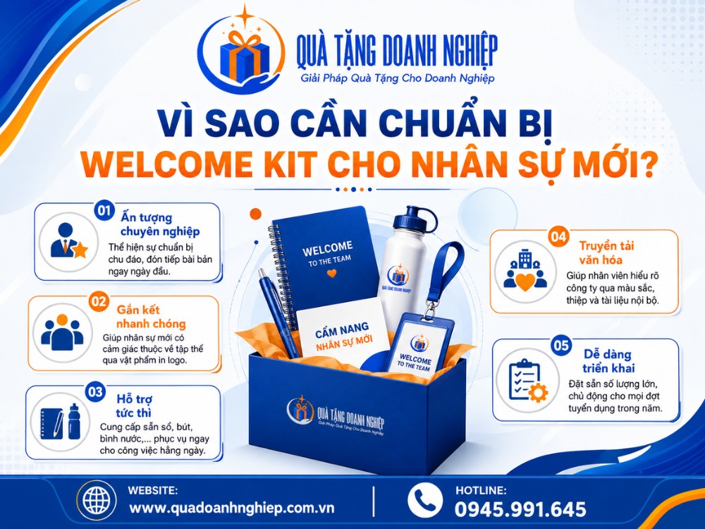 Nhữung lợi ích khi chuẩn bị quà tặng welcome kit cho nhân sự
