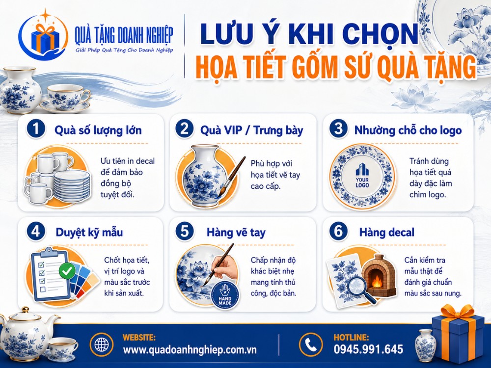 Lưu ý khi chọn họa tiết trên gốm sứ Bát Tràng