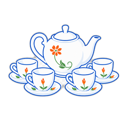 Ấm chén in logo