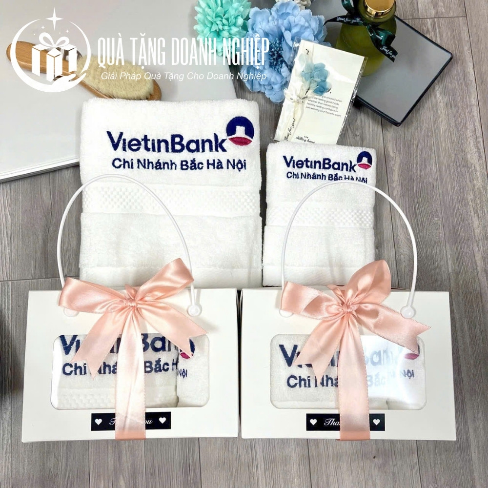 Khăn thêu logo quà tặng