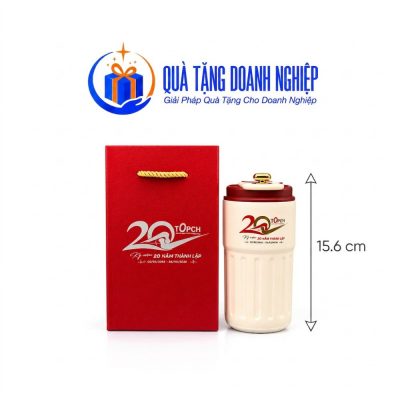 Kích thước Ly Giữ Nhiệt In Logo Kỷ Niệm Thành Lập Kèm Hộp LGNQT-01