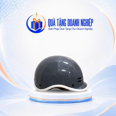 Mũ Bảo Hiểm Cá Heo Nửa Đầu In Logo Màu Xám Quà Tặng Doanh Nghiệp MBH-01 - Ảnh đại diện