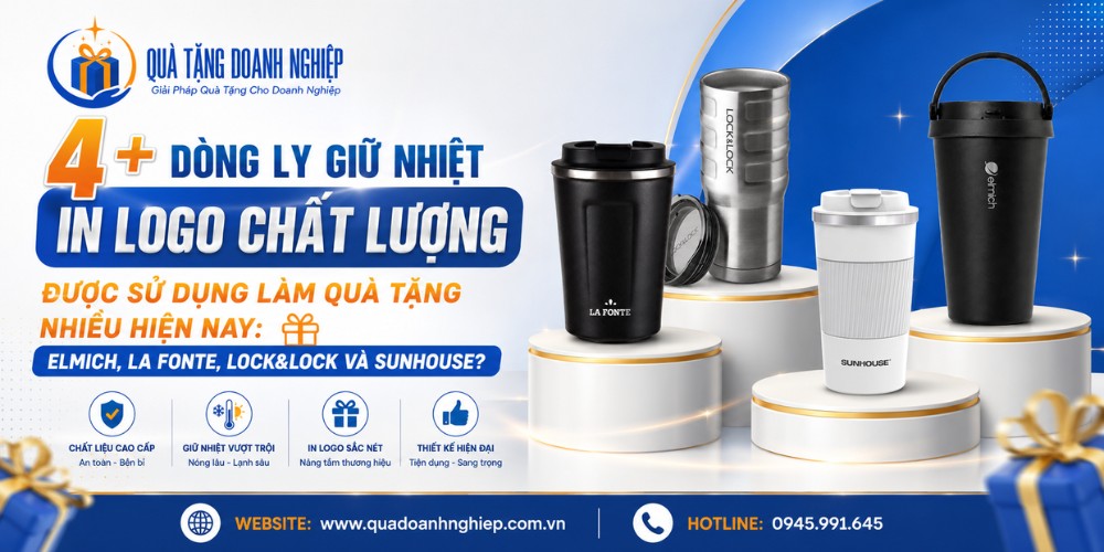 4 thương hiệu ly giữ nhiệt làm quà tặng in logo