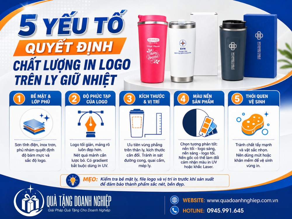 5 yếu tố quyết định chất lượng logo trên cốc giữ nhiệt