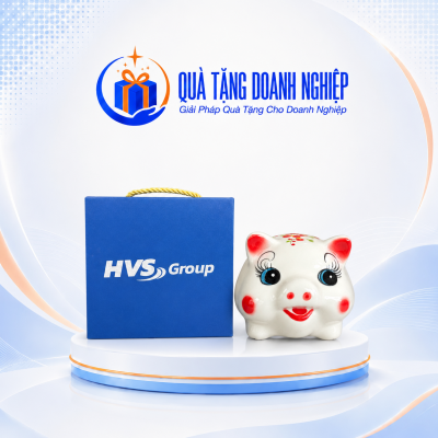 Heo Đất Gốm Sứ Bát Tràng In Logo Quà Tặng Doanh Nghiệp