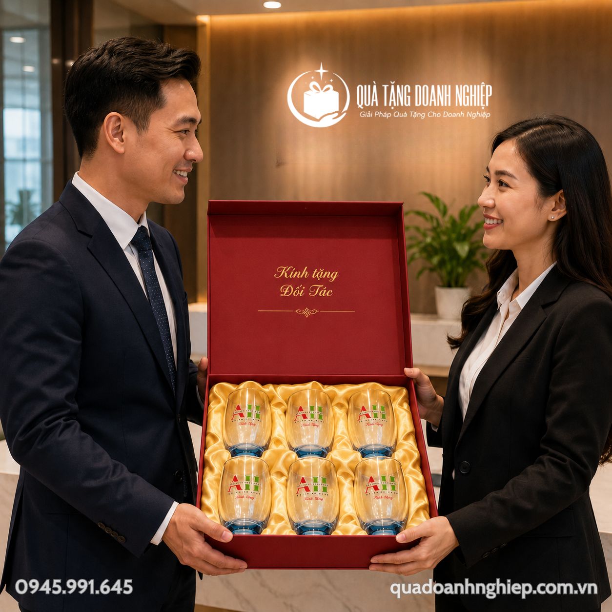 Bộ 6 Cốc Thủy Tinh Màu Xanh In Logo Quà Tặng Doanh Nghiệp 370ml Bộ 6 Cốc Thủy Tinh Màu Xanh In Logo Quà Tặng Doanh Nghiệp 370ml