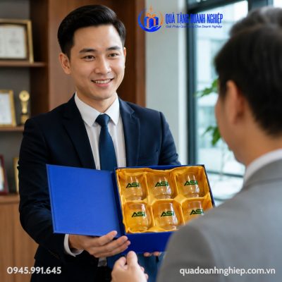 Bộ 6 Ly Thủy Tinh In Logo ASI Quà Tặng Doanh Nghiệp