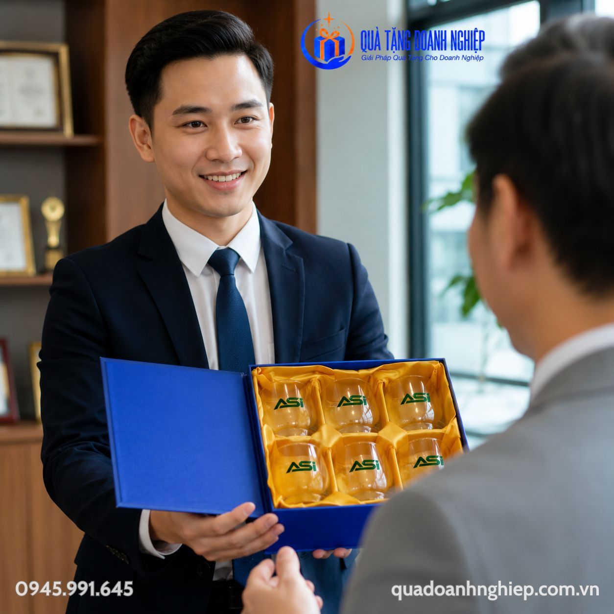 Bộ 6 Ly Thủy Tinh In Logo ASI Quà Tặng Doanh Nghiệp Bộ 6 Ly Thủy Tinh In Logo ASI Quà Tặng Doanh Nghiệp
