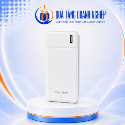 Sạc dự phòng 10000mah 20w remax rpp 287 màu trắng in logo quà tặng SDP-01