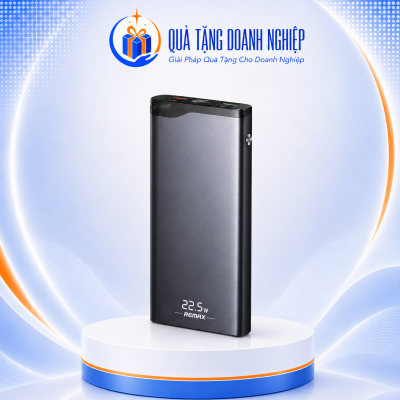 Sạc dự phòng 10000mah 225w remax rpp 201 màu xám in logo quà tặng SDP-04