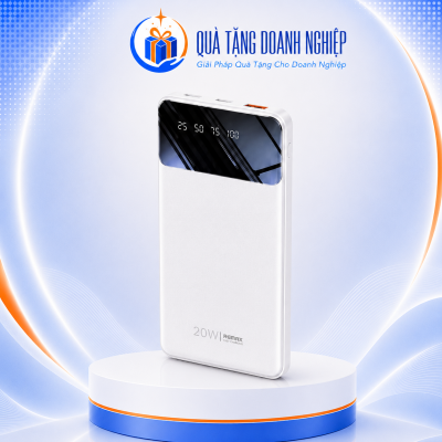 Sạc dự phòng 10000mah pd 20w remax rpp 502 màu trắng in logo quà tặng SDP-05