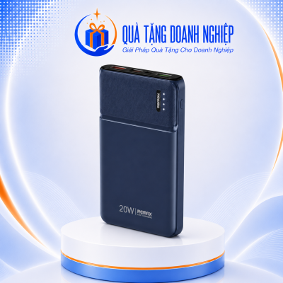 Sạc dự phòng 10000mah 20w remax rpp 287 màu xanh in logo quà tặng  SDP-02