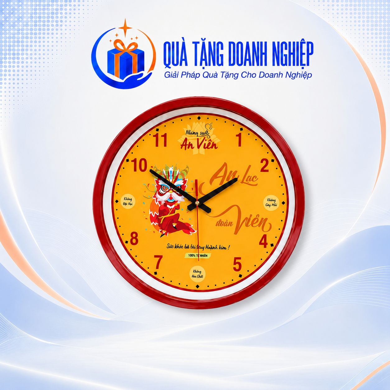 Đồng Hồ Treo Tường Vành Gỗ In Logo Quà Tặng Doanh Nghiệp Đồng Hồ Treo Tường Vành Gỗ In Logo Quà Tặng Doanh Nghiệp