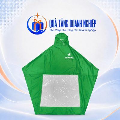 Áo Mưa Cánh Dơi In Logo Hunonic Kính Che Đèn Quà Tặng Doanh Nghiệp