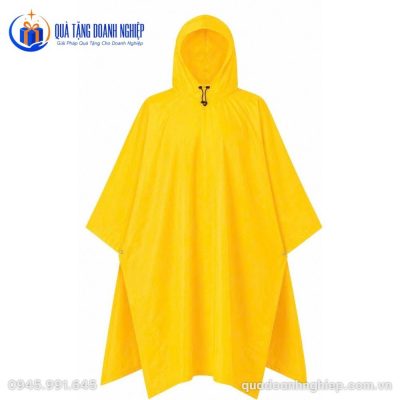 Áo Mưa Cánh Dơi Màu Vàng Quà Tặng Doanh Nghiệp In Logo