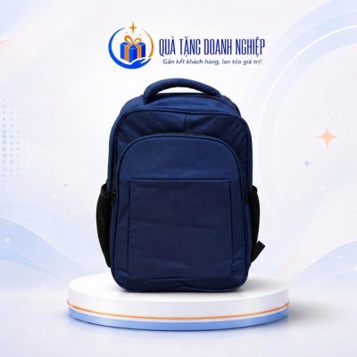 Balo công sở thêu vải 900PU màu xanh dương in logo quà tặng BLQT-09 - Ảnh đại diện