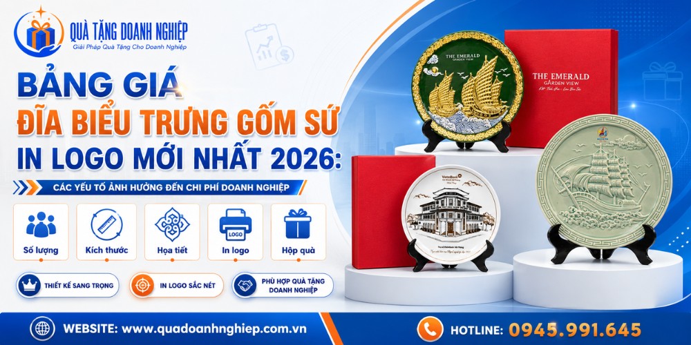 Bảng giá đĩa biểu trưng in logo tại Quà Doanh Nghiệp