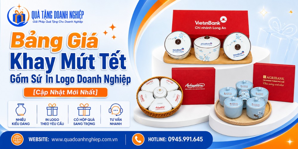 Bảng giá khay mứt quà tặng tết in logo