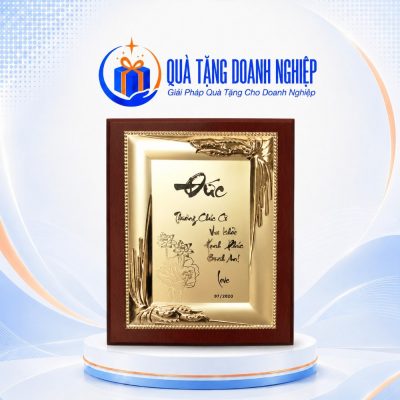 Bảng Vinh Danh Khung Gỗ In Logo Thư Pháp Tri Ân Quà Tặng Doanh Nghiệp