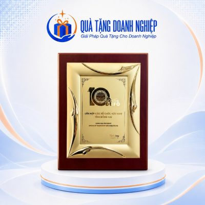 Bảng Vinh Danh Mạ Vàng In Logo Kỷ Niệm Thành Lập Quà Tặng Doanh Nghiệp