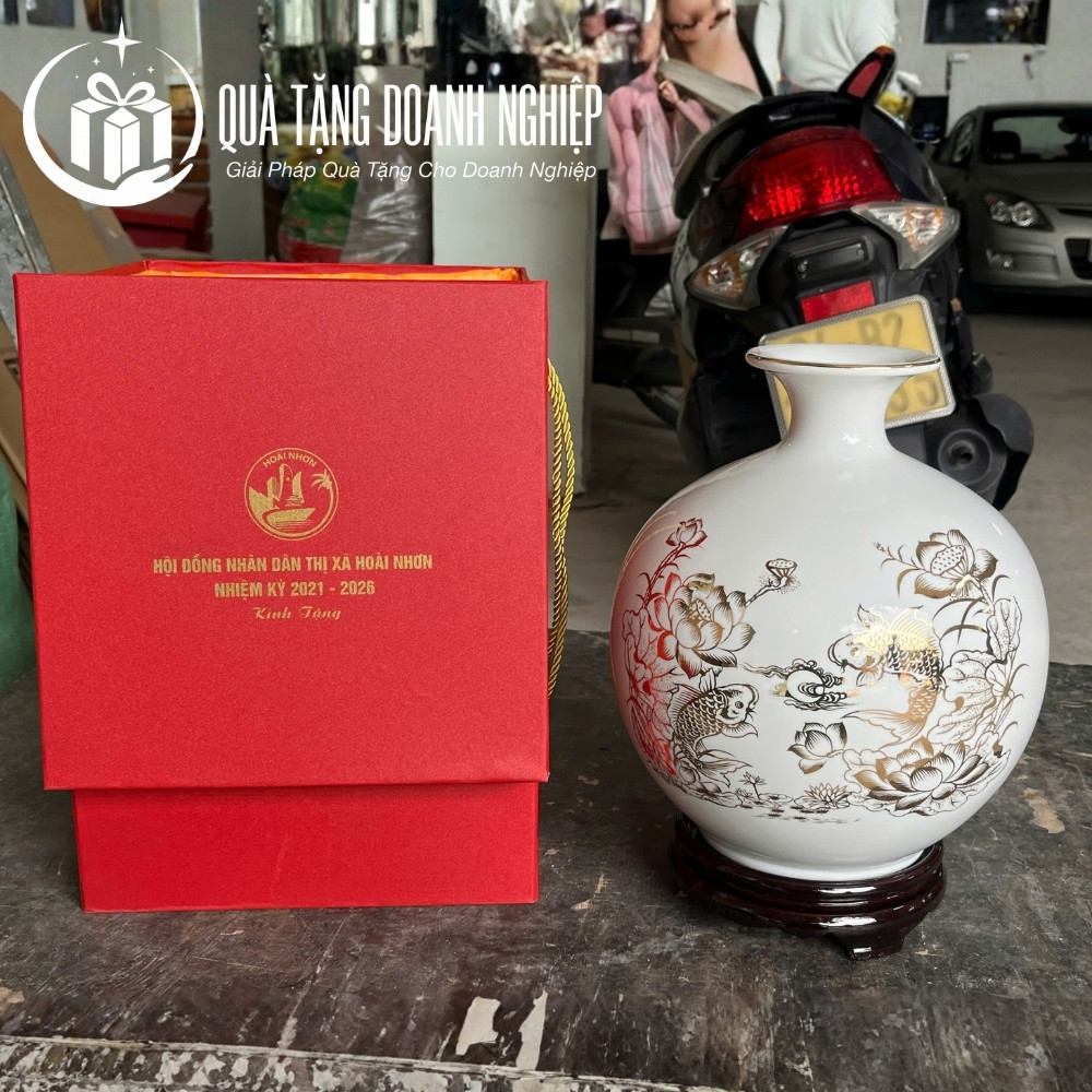 Bình hút lộc quà tặng in logo