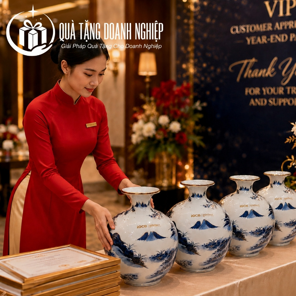 Bình hút lộc quà tặng in logo