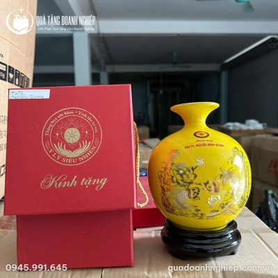 Bình Hút Lộc Liên Hoa Cát Tường In Logo Quà Tặng Doanh Nghiệp