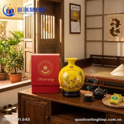 Bình Hút Lộc Liên Hoa Cát Tường In Logo Quà Tặng Doanh Nghiệp