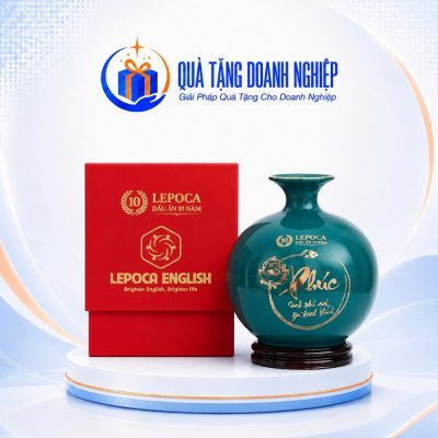 Bình Hút Lộc Men Ngọc Lục Bảo In Logo Quà Tặng Doanh Nghiệp