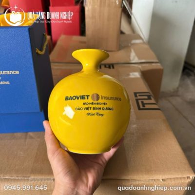 Bình Hút Lộc Men Vàng Thuận Buồm Xuôi Gió In Logo Quà Tặng Doanh Nghiệp