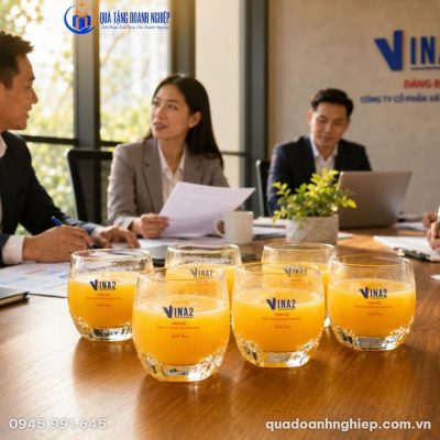 Bộ 6 Ly Thủy Tinh Lùn Ocean In Logo Quà Tặng Doanh Nghiệp