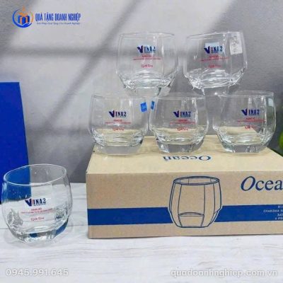 Bộ 6 Ly Thủy Tinh Lùn Ocean In Logo Quà Tặng Doanh Nghiệp