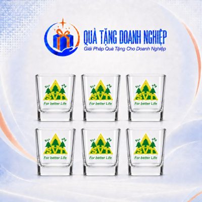 Bộ 6 Ly Thủy Tinh Lùn Ocean In Logo Quà Tặng Doanh Nghiệp