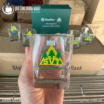Bộ 6 Ly Thủy Tinh Lùn Ocean In Logo Quà Tặng Doanh Nghiệp