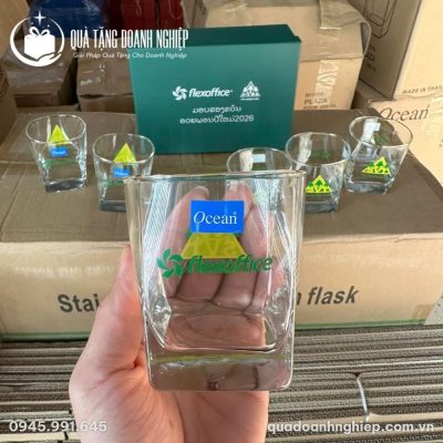 Bộ 6 Ly Thủy Tinh Lùn Ocean In Logo Quà Tặng Doanh Nghiệp