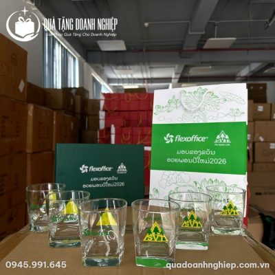 Bộ 6 Ly Thủy Tinh Lùn Ocean In Logo Quà Tặng Doanh Nghiệp