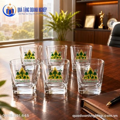 Bộ 6 Ly Thủy Tinh Lùn Ocean In Logo Quà Tặng Doanh Nghiệp