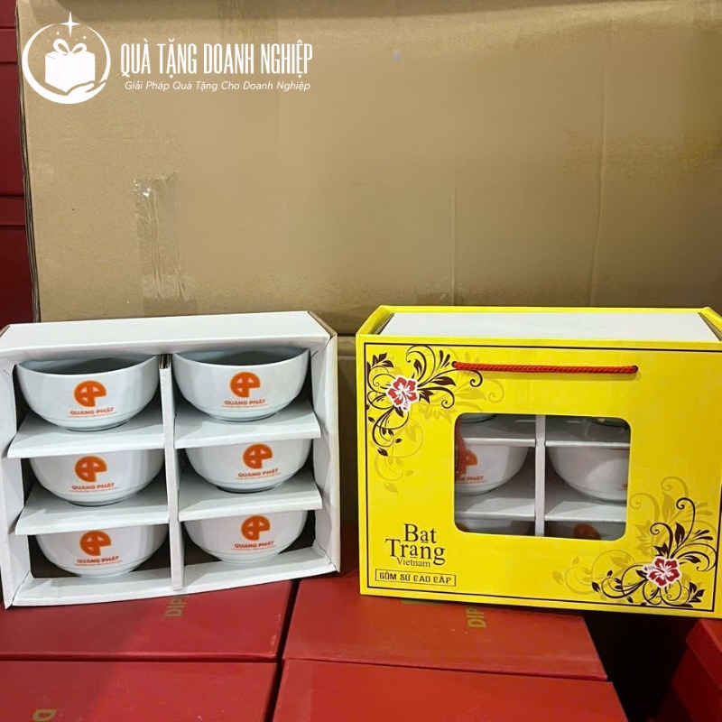 Bộ 6 bát cơm in logo