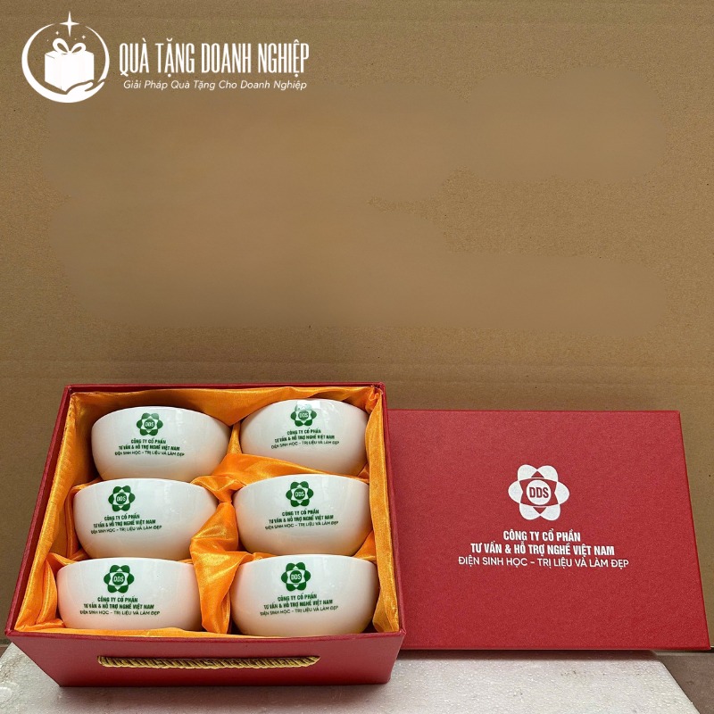 Bộ 6 bát cơm in logo