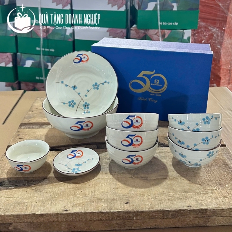 Bát đĩa quà tặng in logo
