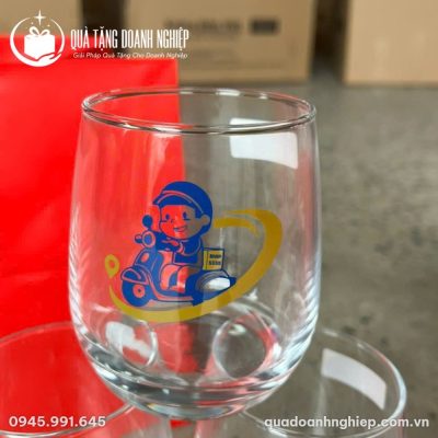 Bộ Bình Cốc Thủy Tinh Quà Tặng Doanh Nghiệp In Logo