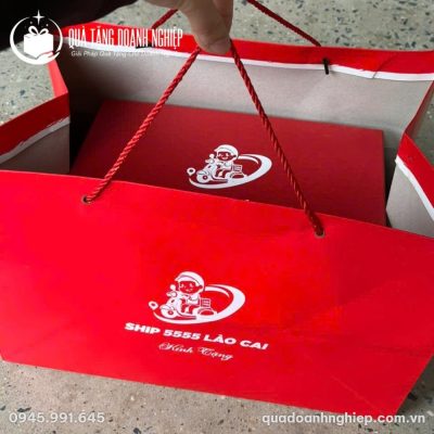 Bộ Bình Cốc Thủy Tinh Quà Tặng Doanh Nghiệp In Logo