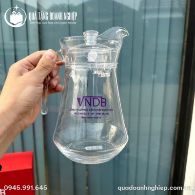 Bộ Bình Cốc Thủy Tinh Quà Tặng Doanh Nghiệp In Logo VNDB
